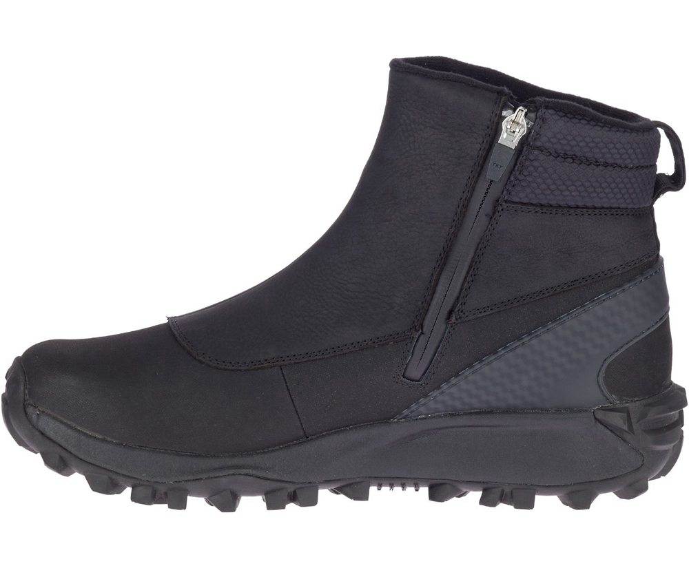 Merrell Boots Black - Thermo Kiruna Mid Zip Waterproof - Mens 97SUXOGJB